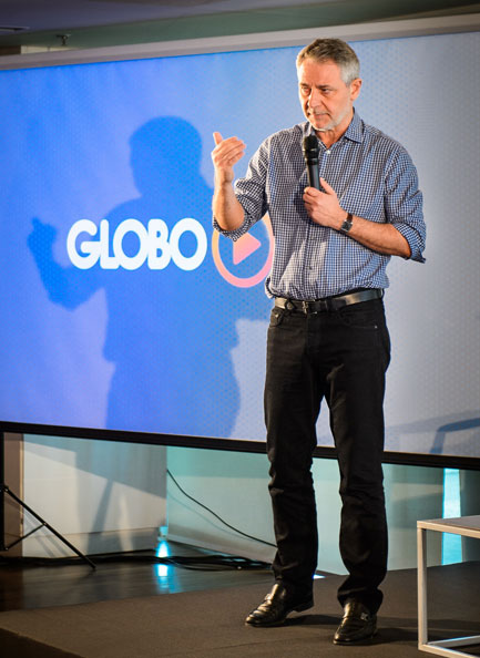Globo / Ramón Vasconcelos Carlos Henrique Schroder, director general de Globo, durante la apertura de la conferencia de prensa de presentación de Globo Play.