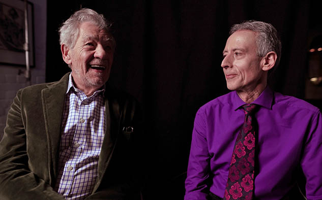 Sir Ian McKellen, colega activista y célebre actor en conversación con Peter Tatchell.