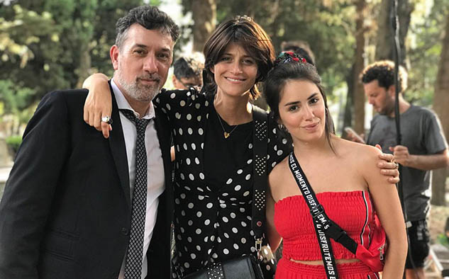 Alejo García Pintos, con una participación especial en el tráiler, junto a Mónica Antonópulos y la directora Lali Espósito.