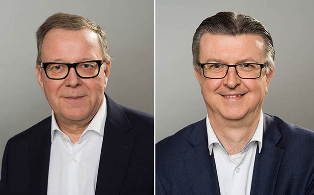 Dos líderes de SES en retirada: Ferdinand Kayser y John Purvis.