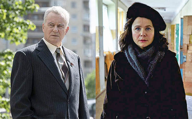 Stellan Skarsgård interpreta al vice-primer ministro soviético Boris Shcherbina y Emily Watson a Ulana Khomyuk, la física nuclear designada para resolver el origen del desastre. (Foto: © Home Box Office)