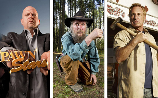 Pawn Stars, Mountain Men y American Restoration