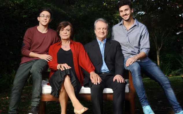 Un elenco central de Conflictos Modernos: Rodrigo Noya, Juan Leyrado, Jorge Marrale y Eliseo Barrionuevo.