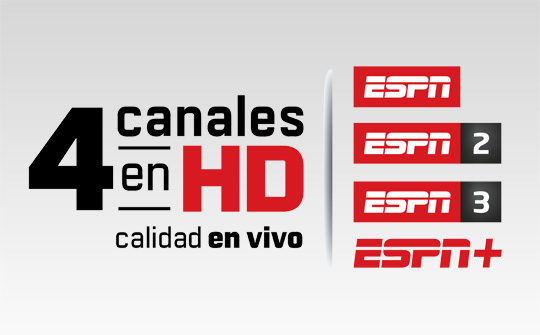 Todo ESPN se puede disfrutar en HD.