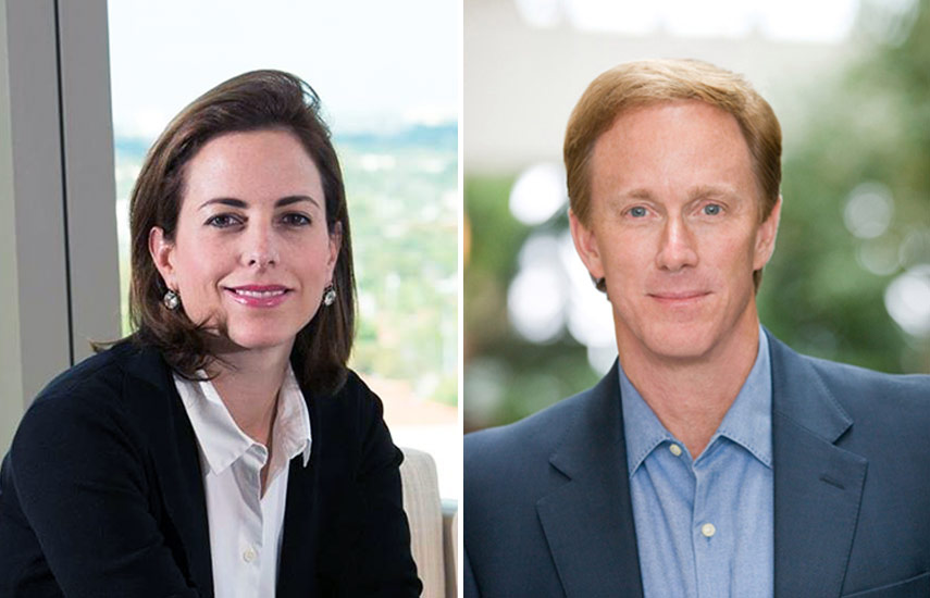 Adriana Cisneros, CEO del grupo Cisneros, y Roger Lynch, presidente y CEO de Pandora Media