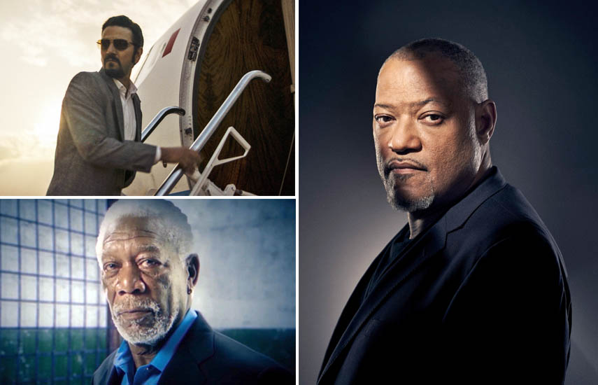 Narcos México, Grandes Escapes con Morgan Freeman y Grandes Misterios de la Historia, presentada por Laurence Fishburne, parte de la oferta de 2021