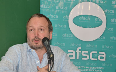 Afsca Martín Sabbatella, jefe del Afsca, y reconocido enemigo público del Grupo Clarín.