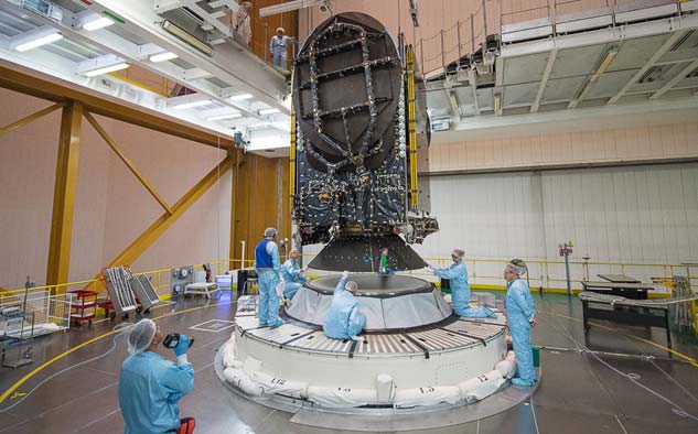 Integración del Eutelsat 8 B West e Intelsat 34 en el Ariane 5