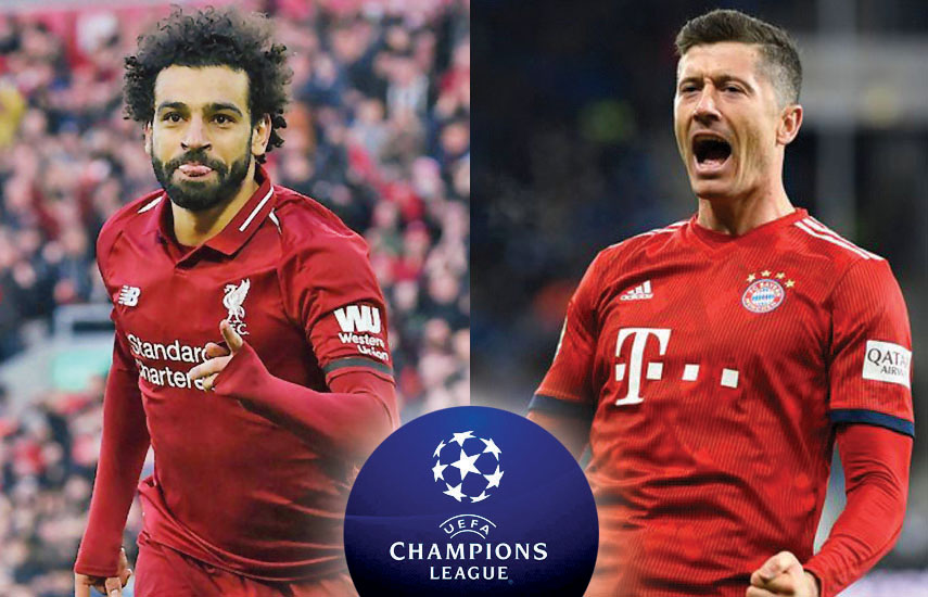 Mohamed Salah y Robert Lewandowski se enfrentan en la Champion League.