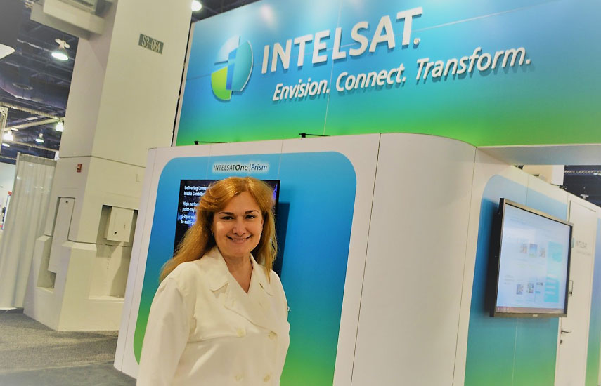 Carmen González-Sanfeliú, VP regional para América Latina y el Caribe de Intelsat, en el NAB Show.