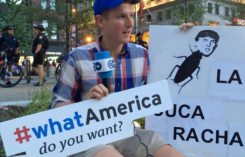 Participante de la campaña What America de DW: herramienta interactiva para comprender un acontecimiento político fundamental
