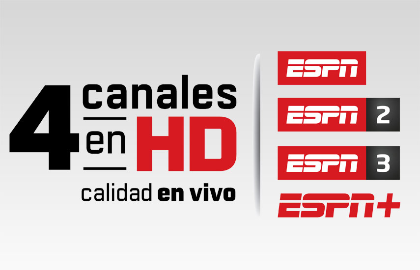 Todo ESPN se puede disfrutar en HD.