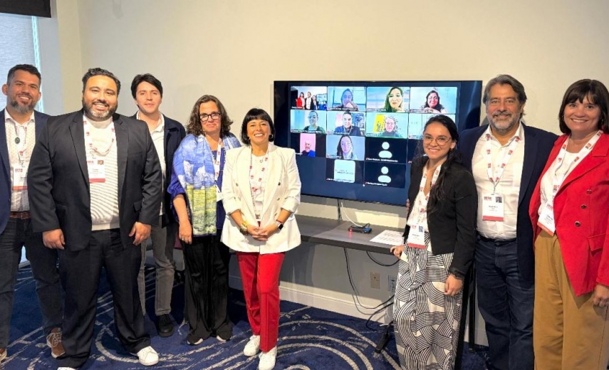 Reunión en Miami: Lucas Sousumi (Bravi - Brasil), Javier Espinoza (Red Mexcom - Mexico), Diego Bustos y Silvia Echeverri (Proimágenes - Colombia), Carolina Cordero (Buenos Aires Film Commission - Argentina), Maria Teresa Ysern y Antonio Sifre (Puerto Rico), y Omaira Rodriguez (Uruguay XXI).