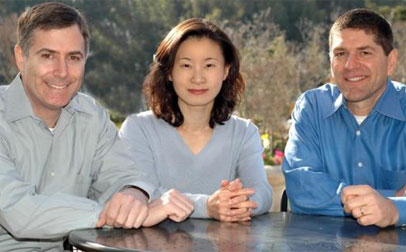 Jonathan Heller, Diane Yu y Doug Knopper, fundadores de FreeWheel