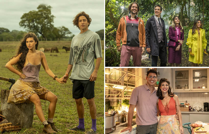 Pantanal (izq.), y Solo se vive dos veces se estrenarán próximamente en el territorio. Vidas Ajenas ya debutó con suceso en canal Viva.
