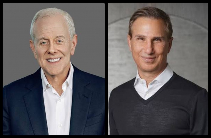 Steven R. Swartz, presidente y CEO de Hearst; y Paul Buccieri, presidente y director ejecutivo de A+E Global Media.