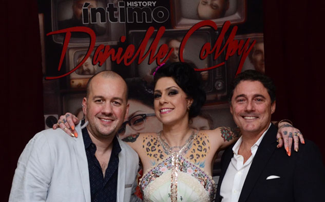 Cesar Coletti, vicepresidente de Marketing de History Latin America; Danielle Colby y Eddy Ruiz, presidente y gerente general de A+E Networks Latin America, en la presentacion de History Íntimo, en Mexico DF.
