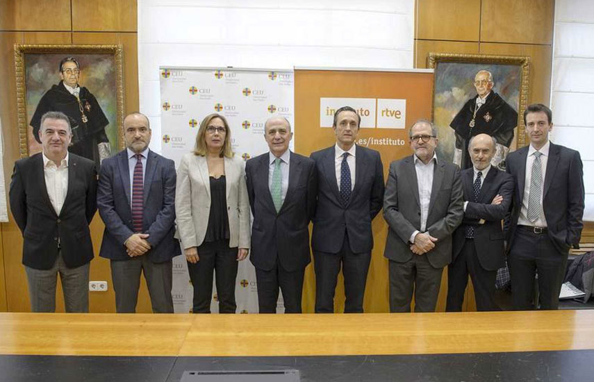 Protagonistas de la presentación del proyecto 'Journalism Innovation Hub' RTVE