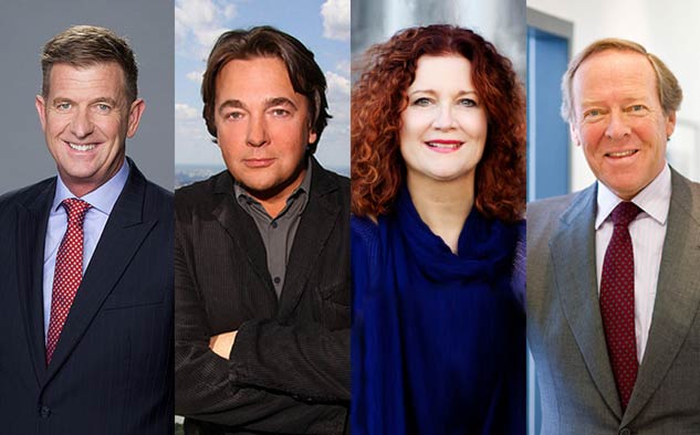 Tim Worner, Konstantin Ernst, Marion Edwards y Herbert G. Kloiber.
