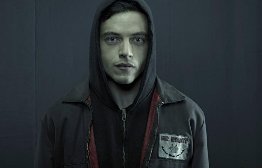 Rami Malek en Mr Robot, por Space