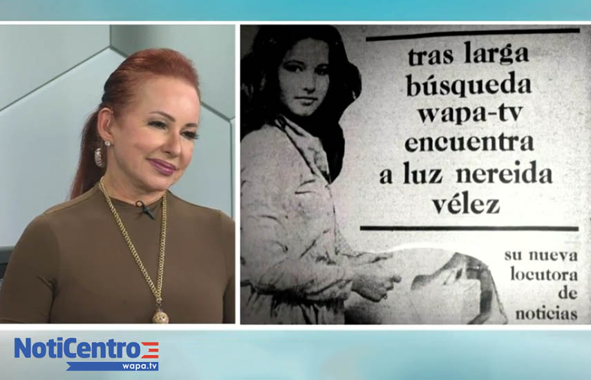 El reconocimiento para Luz Nereida Vélez fue destacado por WAPA con un repaso de su carrera profesional y de portadas de diarios que recordaron sus primeros días en la televisora.