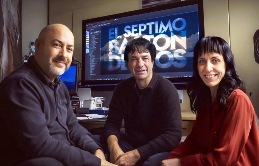 Jorge Nisco (centro) junto a Ramiro San Honorio y Danila De Felippo.