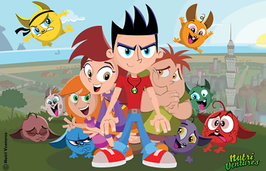‘Nutri Ventures - The Quest for 7 Kingdoms’, producida por la empresa portuguesa Nutri Ventures, es la primera marca de entretenimiento para niños en el mundo desarrollada exclusivamente para promover una alimentación saludable en un ambiente creativo positivo.