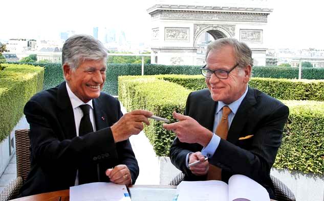 Maurice Levy y John Wren, en julio cuando todo era romance en Paris.