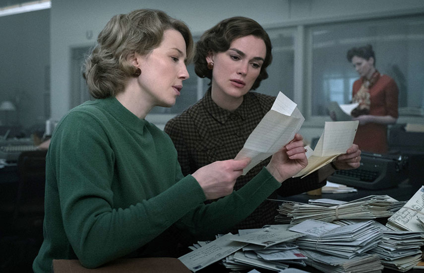  La trama sigue a dos pioneras reporteras, Loretta McLaughlin (la dos veces nominada al Oscar, Keira Knightley) y Jean Cole (la nominada al Emmy, Carrie Coon).
