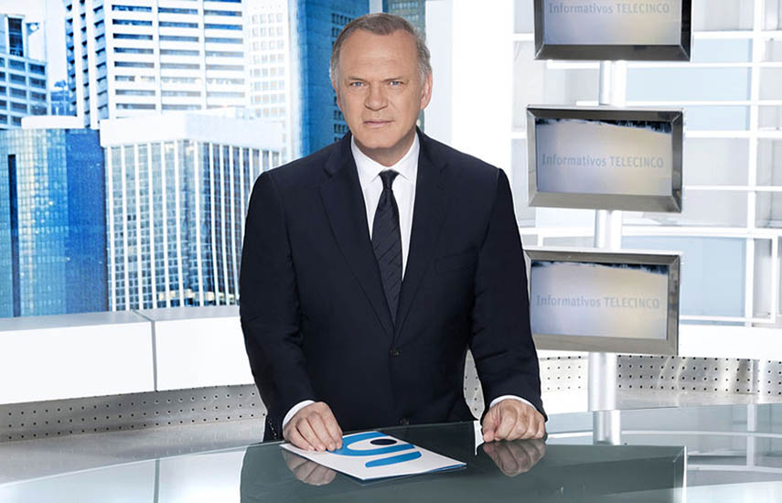 Pedro Piqueras, presentador de la edición de 'prime time' de Informativos Telecinco. (Foto: mediaset.es)