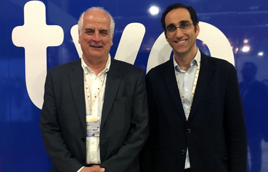 Rafael Bardem, Ventas Internacionales de TVE y Gonzalo Sagardía, director de Onza Distribution,