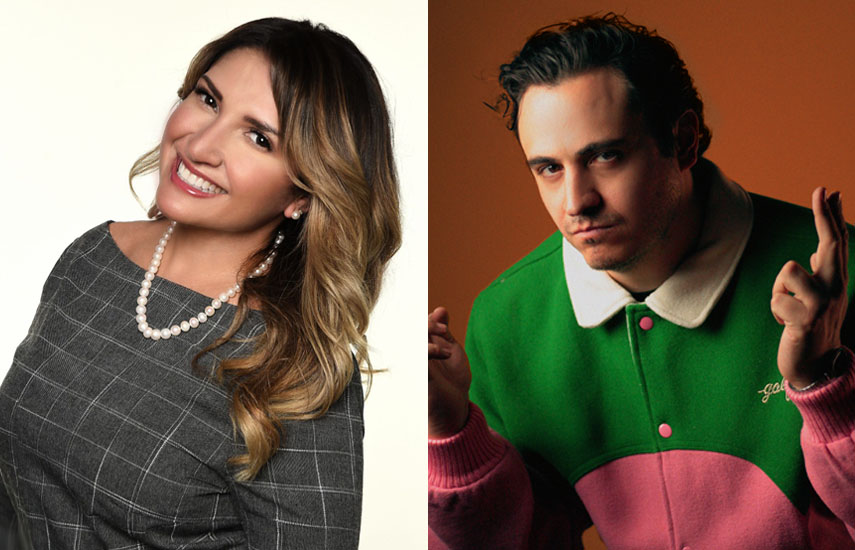 Marie Leguizamo, directora general de Banijay Mexico & U.S. Hispanic, y el comediante, actor y escritor mexicano, Ricardo O’Farrill.
