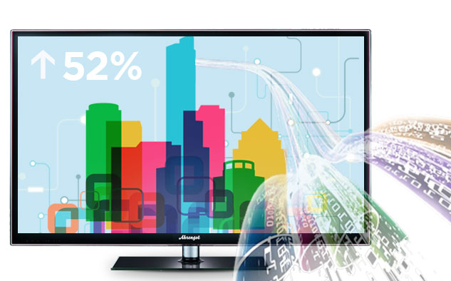 Aumenta a 52% el número de televisores conectados a Internet en EEUU