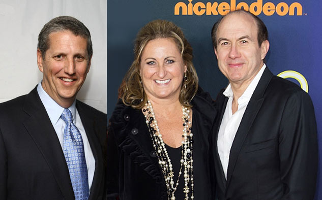 Dou Herzog, Cyma Zarghami y Philippe Dauman, CEO de Viacom.