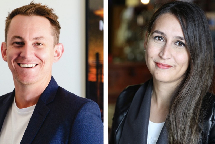 Benn Ellard, COO y y director general de Surround Sync, y Briege Whitehead, CEO de Surround Sync y fundadora y directora creativa de White Spark Pictures.