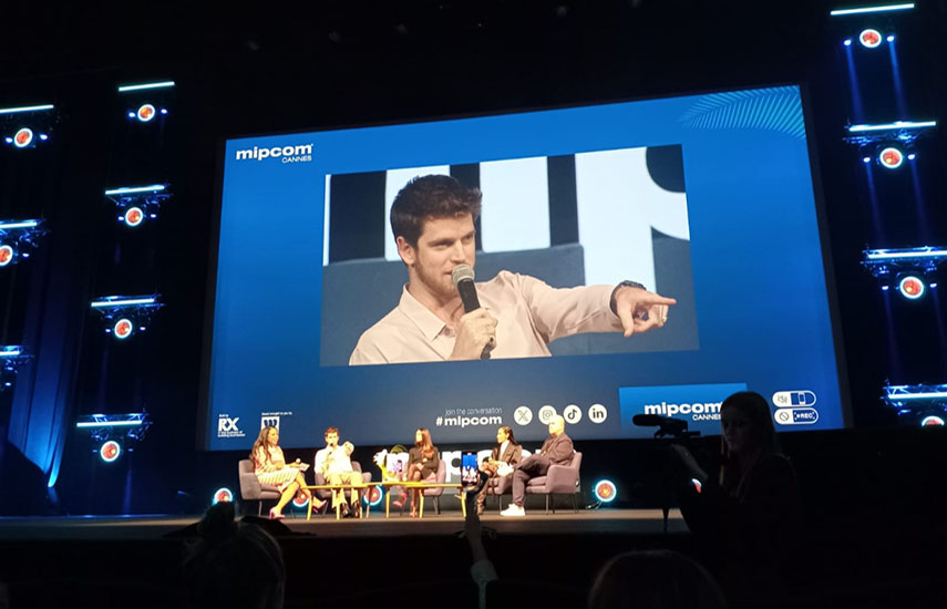 La presentación de los actores principales y Sergio Pizzolante en el Gran Auditorium del Palais des Festivals.