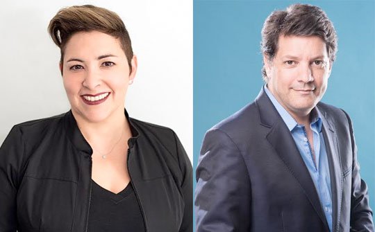 Lourdes Díaz Presidenta de Entretenimiento y Adrian Santucho vicepresidente ejecutivo de Univision Studios