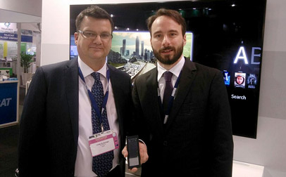 Charley Deppner, gerente de Línea de Producto, y Thierry Martin, director ejecutivo y vicepresidente para América Latina Sur, de Nagra Kudelski