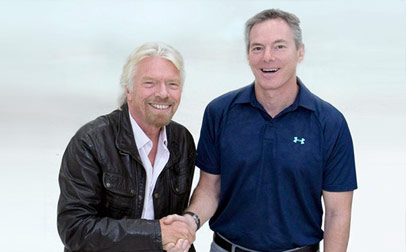 Richard Branson, presidente de Virgin Group, y Paul Jacobs, presidente de Qualcomm