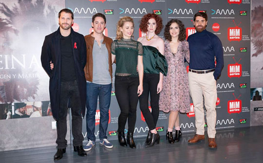 Parte del elenco de Reinas, de RTVE, en el Festival MiM de Madrid