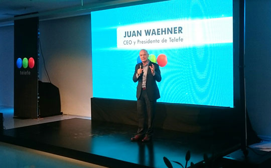 Juan Waehner, presidente y CEO de Telefe durante el lanzamiento