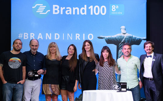 Equipo comercial de Telefe reconocidos en Brand 100, de Focus Media, en Río de Janeiro